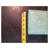 Amazing Antique Jadeite Lidded Box  Gorgeous