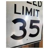 Retired Speed Limit 35 Road Sign