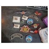 Harley Davidson Lot, Patches, Pins, License Plate and more