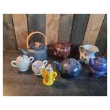 Teapot Lot creamer and sugar bowl pitcher and more  great lot