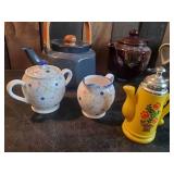 Teapot Lot creamer and sugar bowl pitcher and more  great lot