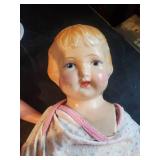 Great Vintage Doll Lot with Vintge Crib , Kewpee Doll, Vintage Beanie Baby, and Many Many More