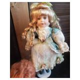 Great Vintage Doll Lot with Vintge Crib , Kewpee Doll, Vintage Beanie Baby, and Many Many More