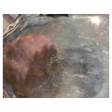 Various Sized and Kinds of Silver Platters, includes Reed and Barton Damascene Collectors Plates