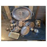 Silver Platter, and various other silver items including butter Dish Silverware and more