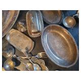 Silver Platter, and various other silver items including butter Dish Silverware and more