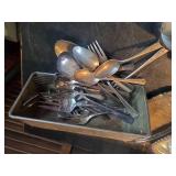 Silver Platter, and various other silver items including butter Dish Silverware and more