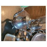 Silver Platter, and various other silver items including butter Dish Silverware and more