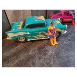 Vintage M.A.S.K 1986 Hurricane vehicle with Hondo MacLean action Figure & 1987 Manta with Vanessa Warfield action Figure