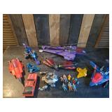Collection of Various Vintage Gi Joe toys Cobra Mamba Helicopter, Storm Eagle Jet and much much more Action Figures also included