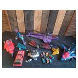 Collection of Various Vintage Gi Joe toys Cobra Mamba Helicopter, Storm Eagle Jet and much much more Action Figures also included
