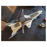 Vintage Gi Joe Skystorm x-wing Chopper, Cobra A.S.P. with extras, and Various Gi. Joe Figures