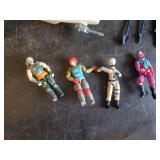 Vintage Gi Joe Skystorm x-wing Chopper, Cobra A.S.P. with extras, and Various Gi. Joe Figures