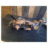 Vintage Gi Joe toys, Skystiker XP-14F Combat Jet, Tomahawk Helicopter, a Lex Doar 7 Assault Ship, and A Cobra Sea Ray Air Attack Craft