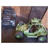 5 Gi Joe Action Figures & Various Gi Joe Jeeps Cobra Stinger V.A.M.P. Mark II, Gi Joe VAMP Attack Vehicle and more