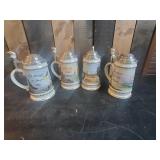 4 Gorgeous Steins "America the Beautiful" Never Used only Displayed