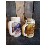 2 Beer Steins Coors and Endangered Speicies Budweiser