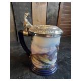 2 Steins Elvis Heartbreak Hotel & Eagle of the Last Frontier, and a Norman Rockwell Mug