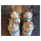 4 Endangered Species Steins, 2 The Bald Eagle, The Asian Elephant, The Giant Panda,