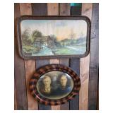 2 Gorgeous Vintage Wall Hangings with Amazing ornate Frames