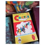 Vintage Game and Book Lot Peter Rabbit, Cooties, Wooden A, B, C