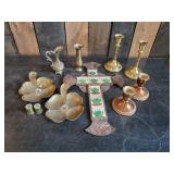 Brass Lot of Various Items  Decorative Cross