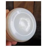 Very Cool Vintage Milk Glass Sugar and Flour Shakers in Great Condition