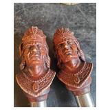 Ceramic Bank Te-la-vai created by Native American Artist Lowell Talashoma Sr. 2 Vintage Wood Carved Bottle Openers