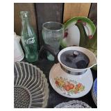 Various Kitchen/Décor Lot for use or display  Pitchers, floral Dish, Creamers, Spoons and so much more