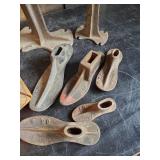 Antique Cast Iron Cobblers Tools Shoemakers anvil and Forms