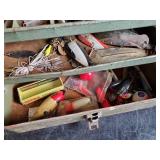 Vintage Takle Box and Various items of Vintage Fishing Tackle and equiptment