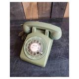 Vintage Western Electric Bell Systems Green Rotary Desk Phone
