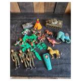 Vintage toy Lot Sgt, Rock action Figure Happy Meal Disney Tarzan Movie , Tim Mee Toy Patton Tank and much more