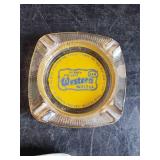 3 Vintage Ash Trays, Trojan, Gambles, Western Motels