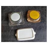 3 Vintage Ash Trays, Trojan, Gambles, Western Motels