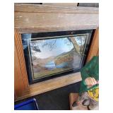 Framed Holy Catholic Family framed Picture, Vintage Old Mr. Boston Decanter, Lambert 1950