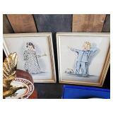 Framed Holy Catholic Family framed Picture, Vintage Old Mr. Boston Decanter, Lambert 1950