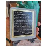 Framed Holy Catholic Family framed Picture, Vintage Old Mr. Boston Decanter, Lambert 1950