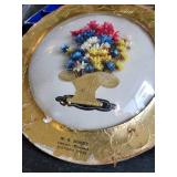 Framed Holy Catholic Family framed Picture, Vintage Old Mr. Boston Decanter, Lambert 1950