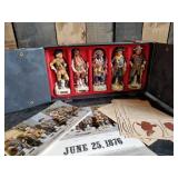 Battle of Little Big Horn Decanters by G. Schildt a Commemorative Set in original wooden Box