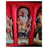 Battle of Little Big Horn Decanters by G. Schildt a Commemorative Set in original wooden Box