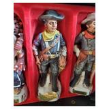 Battle of Little Big Horn Decanters by G. Schildt a Commemorative Set in original wooden Box