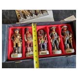 Battle of Little Big Horn Decanters by G. Schildt a Commemorative Set in original wooden Box