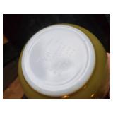 2 Vintage Pirex Bowls Green and white