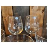 Large Vintage Glass Lot of Various Styles  Wine Juice Pink Depression Glass and more