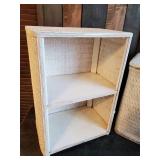 Vintage Wicker Laundry Basket and matching Shelf