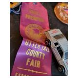 Misc Smalls Lot County Fair Ribbons, Buttons, Jacks and Much More