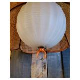 Vintage Wicker Rattan Swag Lamp  Very Cool Working Conditon