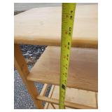 Wood Rolling Utility Cart with Magazine rack