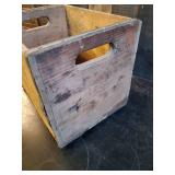 Wooden Clovef Leaf Box with metal edging in good Condition